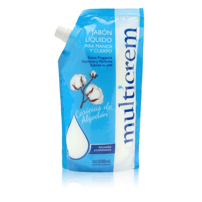 Jabon-Liquido-Para-Manos-Y-Cuerpo-Doypack-Caricias-De-Algodon-500-Ml