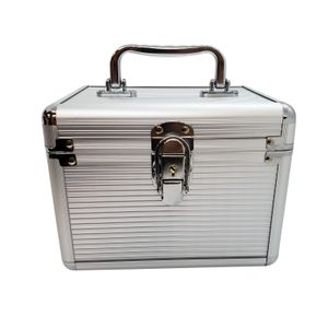 Maletín Portacosméticos de Aluminio 1 Bandeja 20 x 15 x 15 Cm