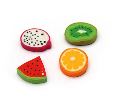 4 Piezas (1 Paquete) Gomas De Borrar Aleatorias En Forma De Frutas