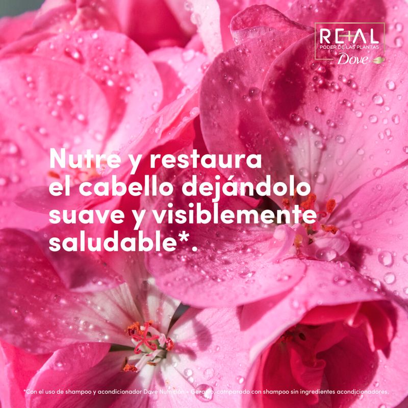 Dove Shampoo Poder De Las Plantas Nutrición + Geranio Perfumerías