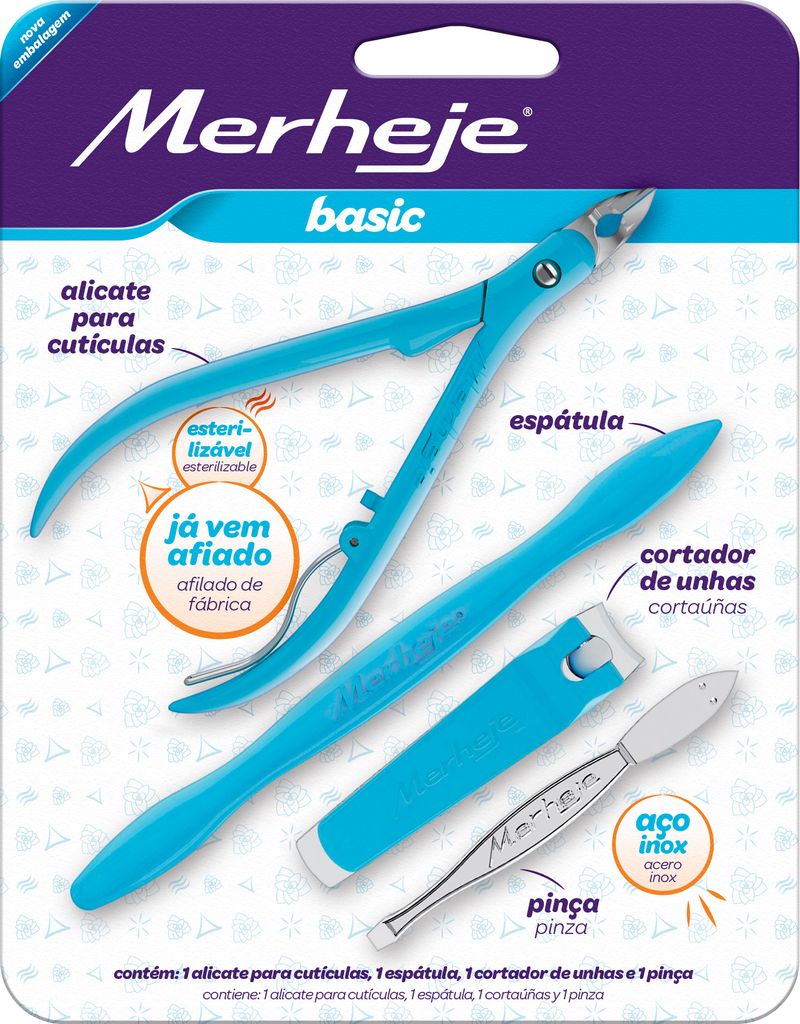 Kit-Alicate-para-Cuticulas---Espatula-para-Cuticulas---Cortador-de-Uñas---Pinza