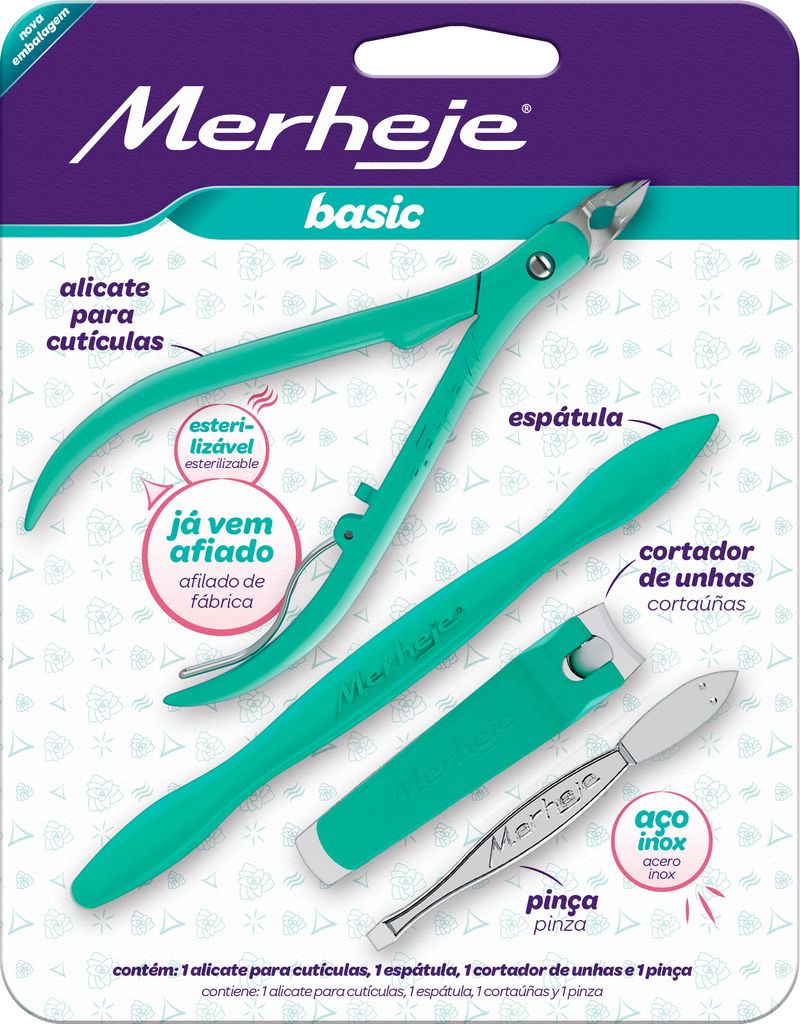 Kit-Alicate-para-Cuticulas---Espatula-para-Cuticulas---Cortador-de-Uñas---Pinza
