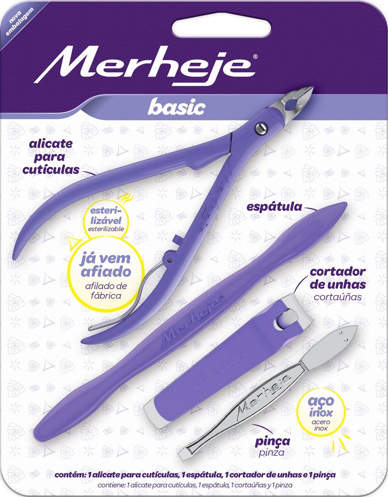 Kit-Alicate-para-Cuticulas---Espatula-para-Cuticulas---Cortador-de-Uñas---Pinza