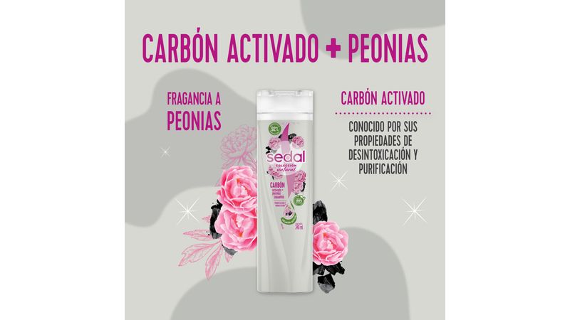 Sedal Shampoo Carbón Activado + Peonias - Perfumerías Pigmento