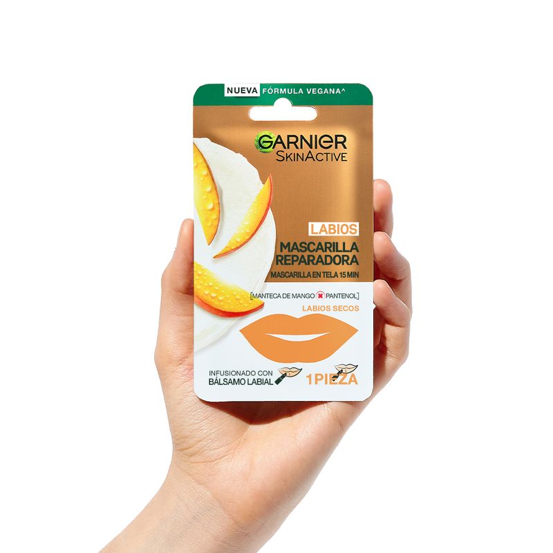 Garnier Mascarilla En Tela Para Labios Reparadora Con Manteca De Mango Y Pantenol Perfumerías 1030
