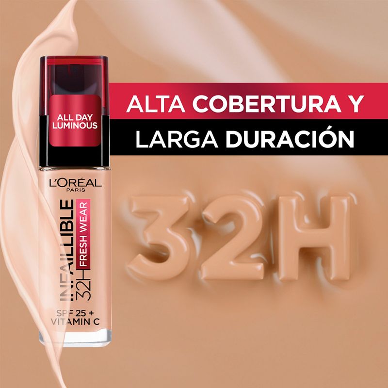 Base de Maquillaje Líquida L'Oréal Paris Infallible 120 Vainilla 30ml