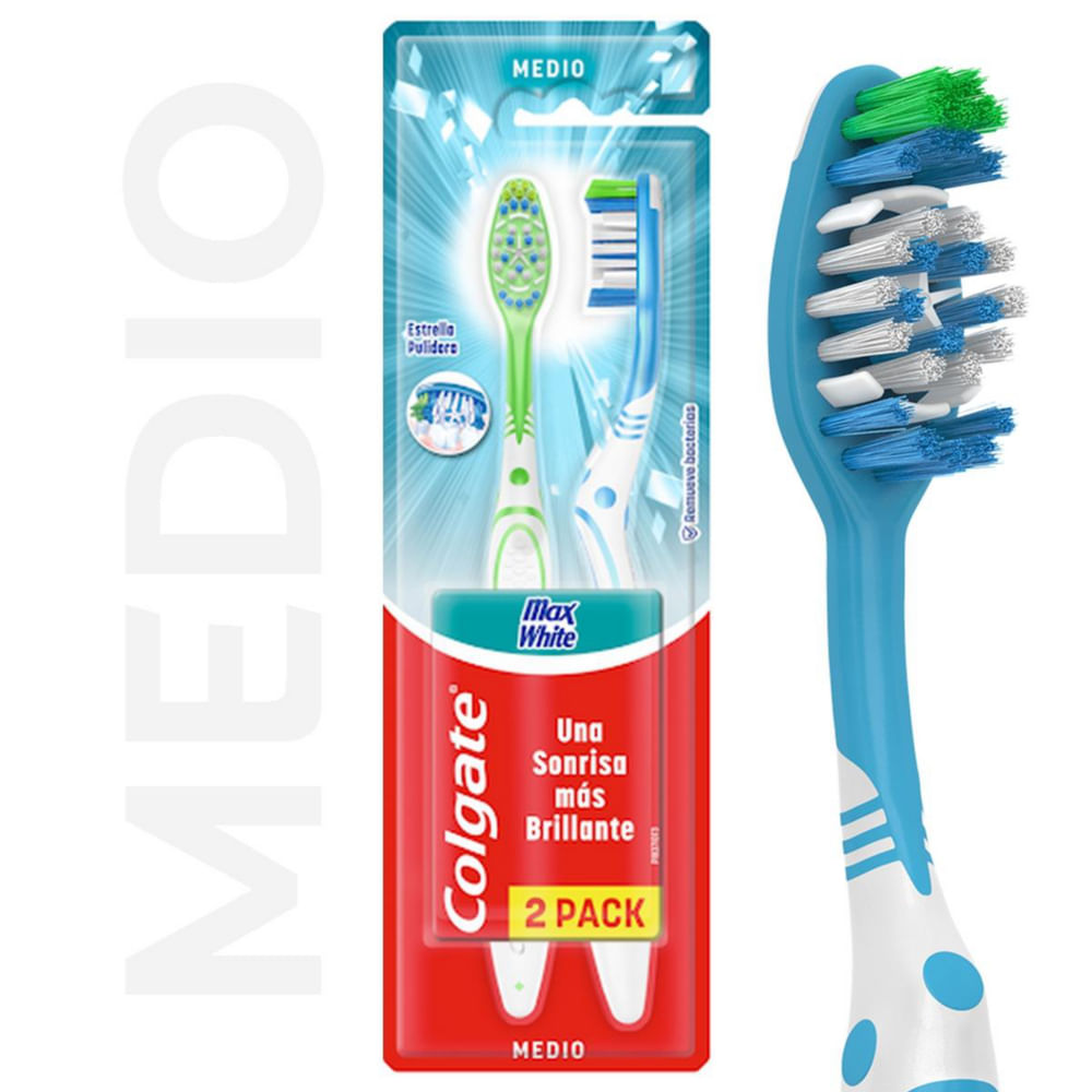 Colgate Cepillo Dental Max White Medio Perfumerías Pigmento