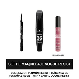 Kit De Maquillaje Resist: Máscara, Plumón y Labial