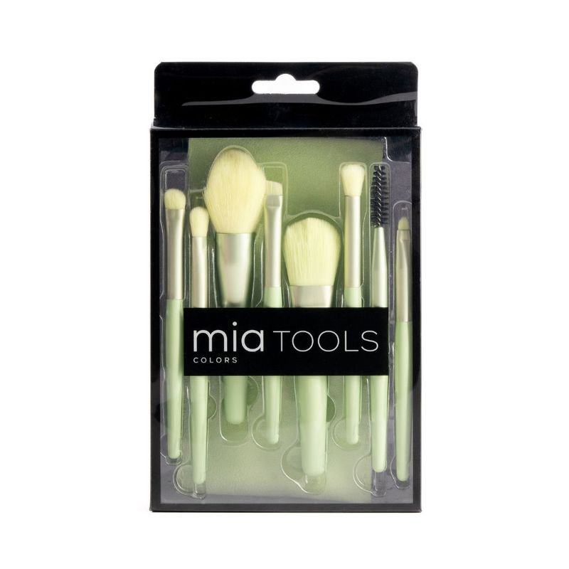 Kit-De-Brochas-Para-Maquillaje-Con-Estuche-Verde