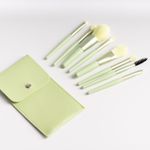 Kit-De-Brochas-Para-Maquillaje-Con-Estuche-Verde