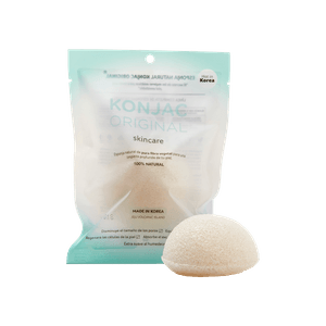 Esponja Facial Blanca Konjac Original Natural Para Todo Tipo De Piel