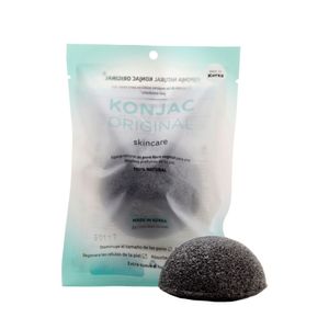 Esponja Facial con Cenizas Activas de Bambú Natural Para Piel Con Acné