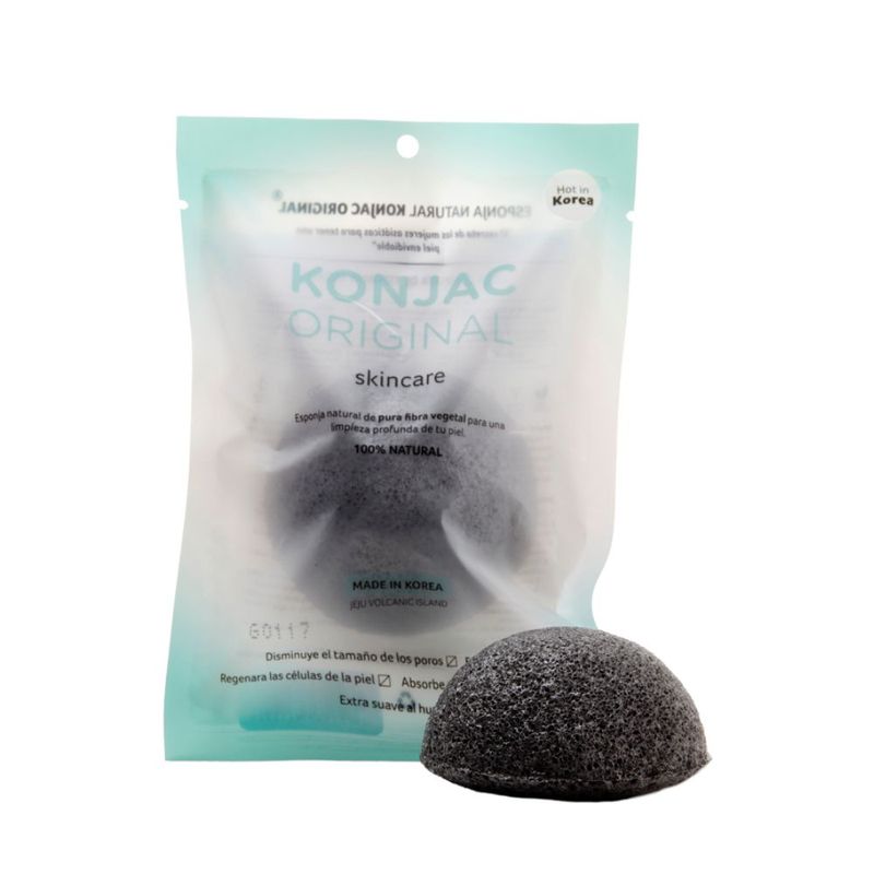 Esponja-Facial-Negra-90--Konjac-10--Cenizas-de-Bambu