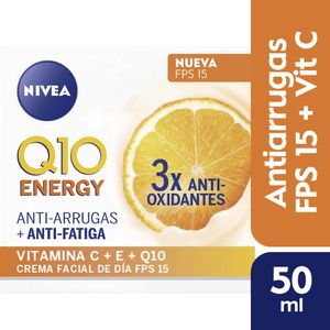 Crema Antiarrugas Q10 Energy + Vitamina C y E FPS 15