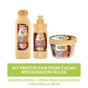 Kit Fructis Hair Food Cacao Restauración Rulos
