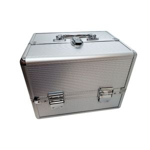 Maletín Portacosméticos De Aluminio Con 4 Bandejas