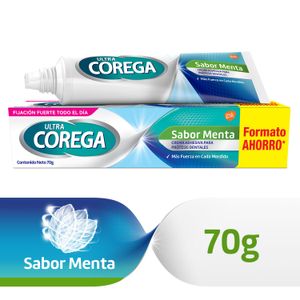 Adhesivo Para Prótesis Dentales Ultra Crema Sabor Menta