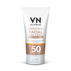 Protector Solar Facial Efecto Mate Tono Medio FPS 50
