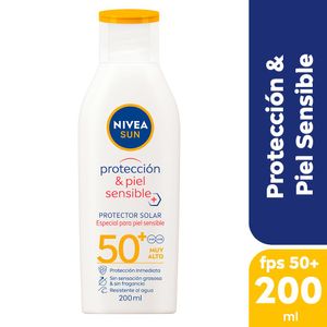 Protector Solar Protección y Piel Sensible FPS 50 Resistente Al Agua