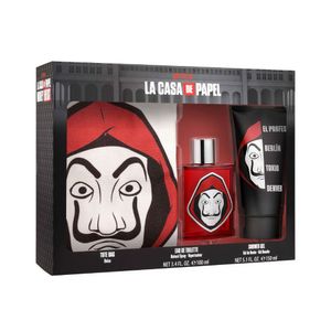 Set La Casa De Papel EDT 100 Ml + Shower Gel + Tote Bag