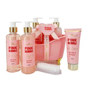 Bath Gift Set Pink Bubble Vainilla & Romero
