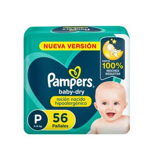 Pañales Baby Dry Recién Nacido Hipoalergénico Talle P