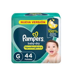 Pañales Baby Dry Hipoalergénico Talle G