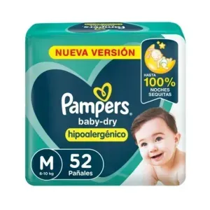 Pañales Baby Dry Hipoalergénico Talle M