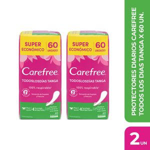 Combo Protectores Diarios Todos los Días Tanga 60 Un Pack x2