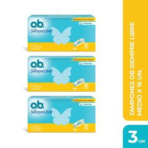 Combo Tampones Medio 16 Un Pack x3
