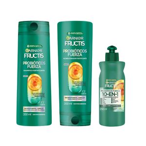 Kit Probióticos Fuerza: Shampoo, Acondicionador y Crema Para Peinar