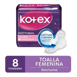Toallitas Femeninas Nocturnas Extra Suave Con Alas