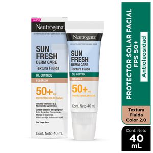 Protector Solar Facial Neutrogena Sun Fresh Oil Control Fluido Color 2.0 FPS 50+