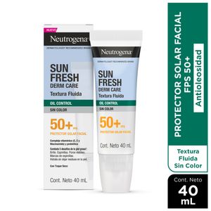 Protector Solar Facial Neutrogena Sun Fresh Oil Control Fluido Sin Color FPS 50+