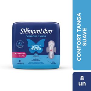 Toallas femeninas SIEMPRE LIBRE Tanga Suave c/ Alas