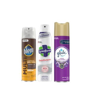 Combo Limpieza y Desinfección del Hogar 3 Glade + Lysoform + Blem