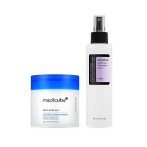 Kit Coreano Exfoliante COSRX & MEDIHEAL Toner + Pads Renovadores