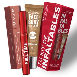 Kit Infaltables Revlon Labial Matte + Mascara + Glow Lotion